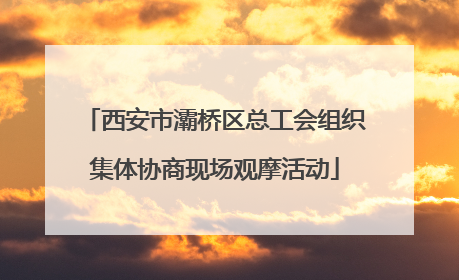 西安市灞桥区总工会组织集体协商现场观摩活动