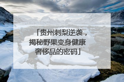 贵州刺梨逆袭，揭秘野果变身健康奢侈品的密码