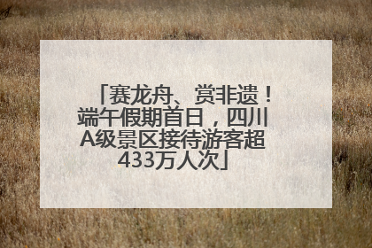 赛龙舟、赏非遗！端午假期首日，四川A级景区接待游客超433万人次