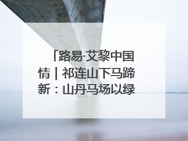 路易·艾黎中国情｜祁连山下马蹄新：山丹马场以绿色发展诠释“两山”理论实践