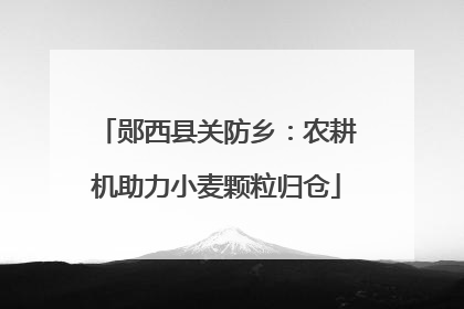 郧西县关防乡：农耕机助力小麦颗粒归仓