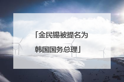 金民锡被提名为韩国国务总理