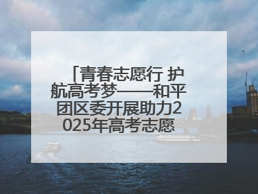 青春志愿行 护航高考梦——和平团区委开展助力2025年高考志愿服务活动