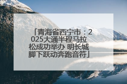 青海省西宁市：2025大通半程马拉松成功举办 明长城脚下跃动奔跑音符