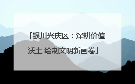 银川兴庆区：深耕价值沃土 绘制文明新画卷