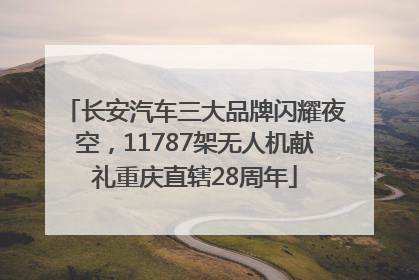 长安汽车三大品牌闪耀夜空，11787架无人机献礼重庆直辖28周年