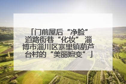门前屋后“净脸” 道路街巷“化妆” 淄博市淄川区寨里镇葫芦台村的“美丽嬗变”