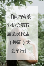 陕西省茶业协会第五届会员代表（换届）大会举行
