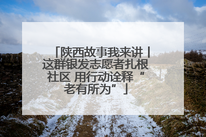 陕西故事我来讲丨这群银发志愿者扎根社区 用行动诠释“老有所为”
