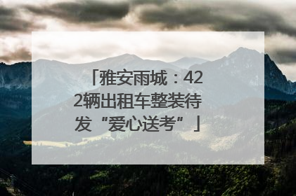 雅安雨城：422辆出租车整装待发“爱心送考”