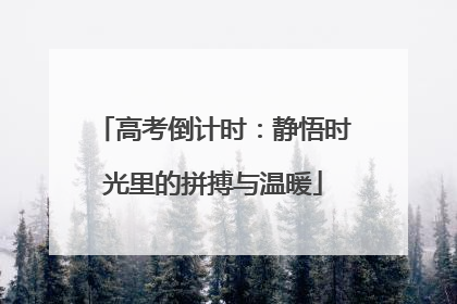 高考倒计时：静悟时光里的拼搏与温暖