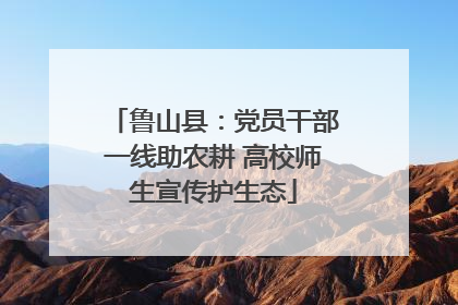 鲁山县：党员干部一线助农耕 高校师生宣传护生态