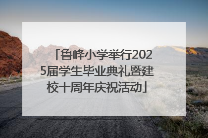 鲁峰小学举行2025届学生毕业典礼暨建校十周年庆祝活动