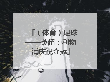 （体育）足球——英超：利物浦庆祝夺冠