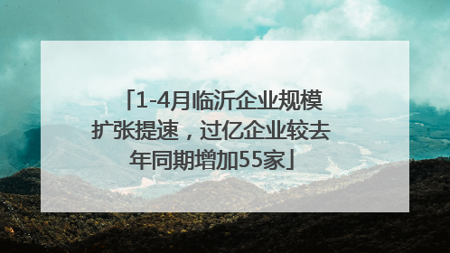 1-4月临沂企业规模扩张提速，过亿企业较去年同期增加55家
