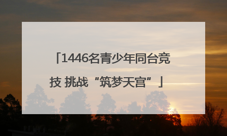 1446名青少年同台竞技 挑战“筑梦天宫”