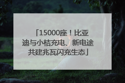 15000座！比亚迪与小桔充电、新电途共建兆瓦闪充生态