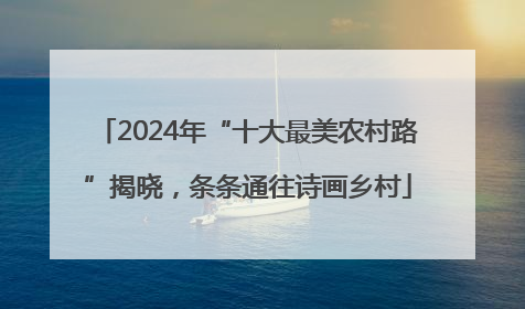 2024年“十大最美农村路”揭晓，条条通往诗画乡村