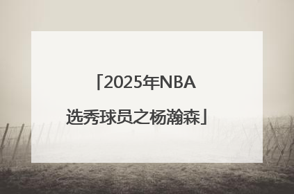 2025年NBA选秀球员之杨瀚森