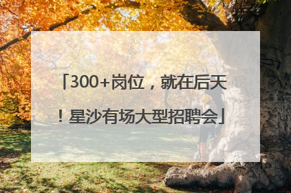 300+岗位，就在后天！星沙有场大型招聘会