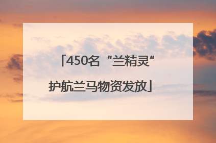 450名“兰精灵”护航兰马物资发放