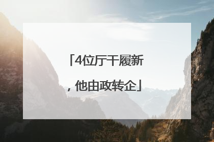 4位厅干履新，他由政转企