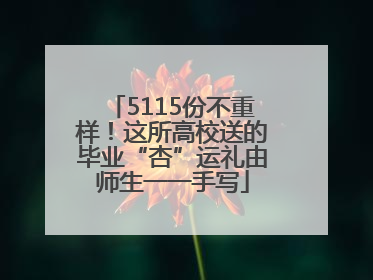 5115份不重样！这所高校送的毕业“杏”运礼由师生一一手写