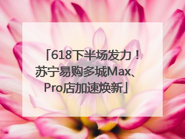 618下半场发力！苏宁易购多城Max、Pro店加速焕新